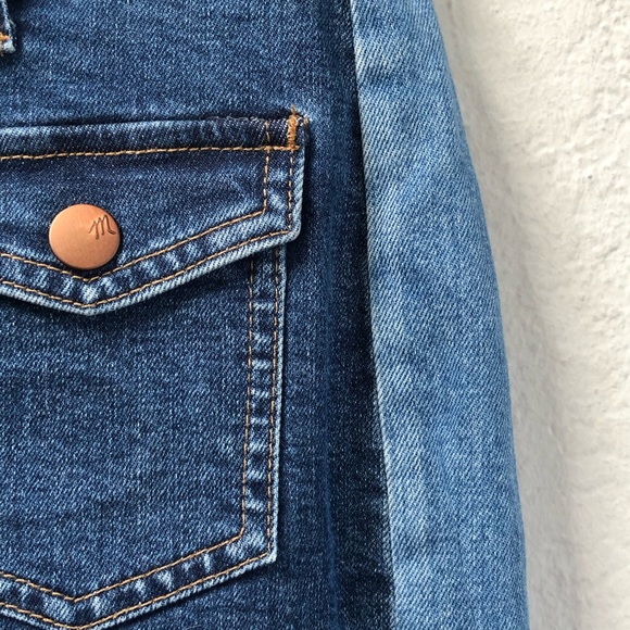Madewell Stretch Denim Straight Mini Skirt Sz 25 - Picture 5 of 6